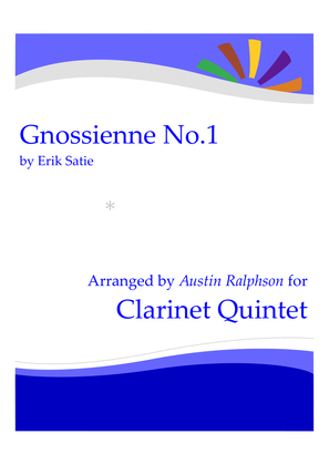 Book cover for Gnossienne No.1 (Erik Satie) - clarinet quintet