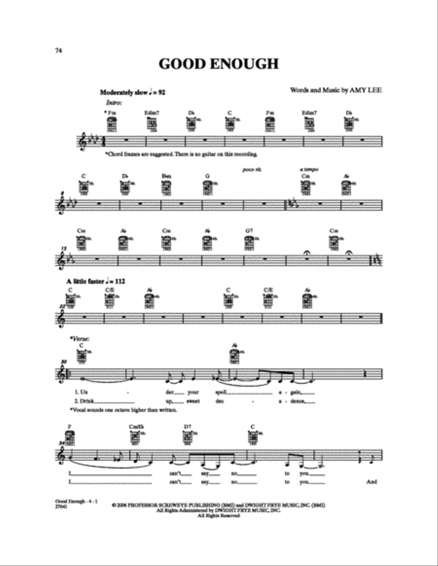 Good Enough Good Enough Electric Guitar scores gallery preview page 1