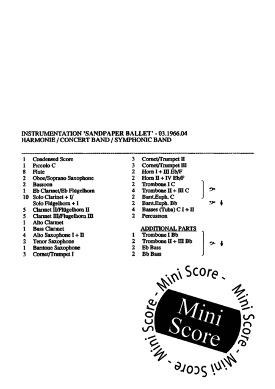 Sandpaper Ballet Sandpaper Ballet Concert Band scores gallery preview page 4