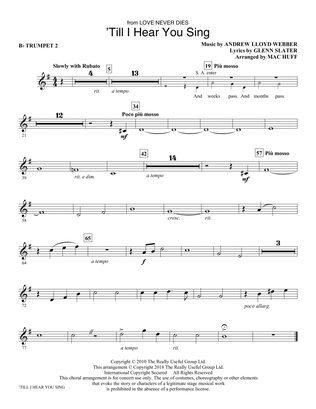 'Till I Hear You Sing (from Love Never Dies) (arr. Mac Huff) - Bb Trumpet 2