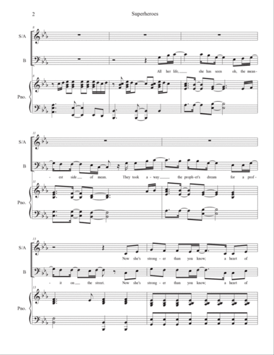 Superheroes 3-Part scores gallery preview page 2