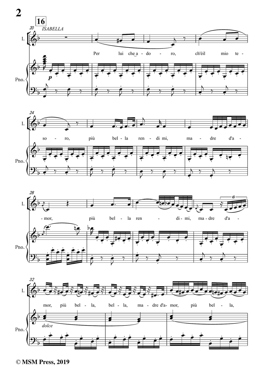 Rossini-Per lui,che adoro,from 'L'italiana in Algeri',in F Major,for Voice and Piano Piano, Vocal scores gallery preview page 4