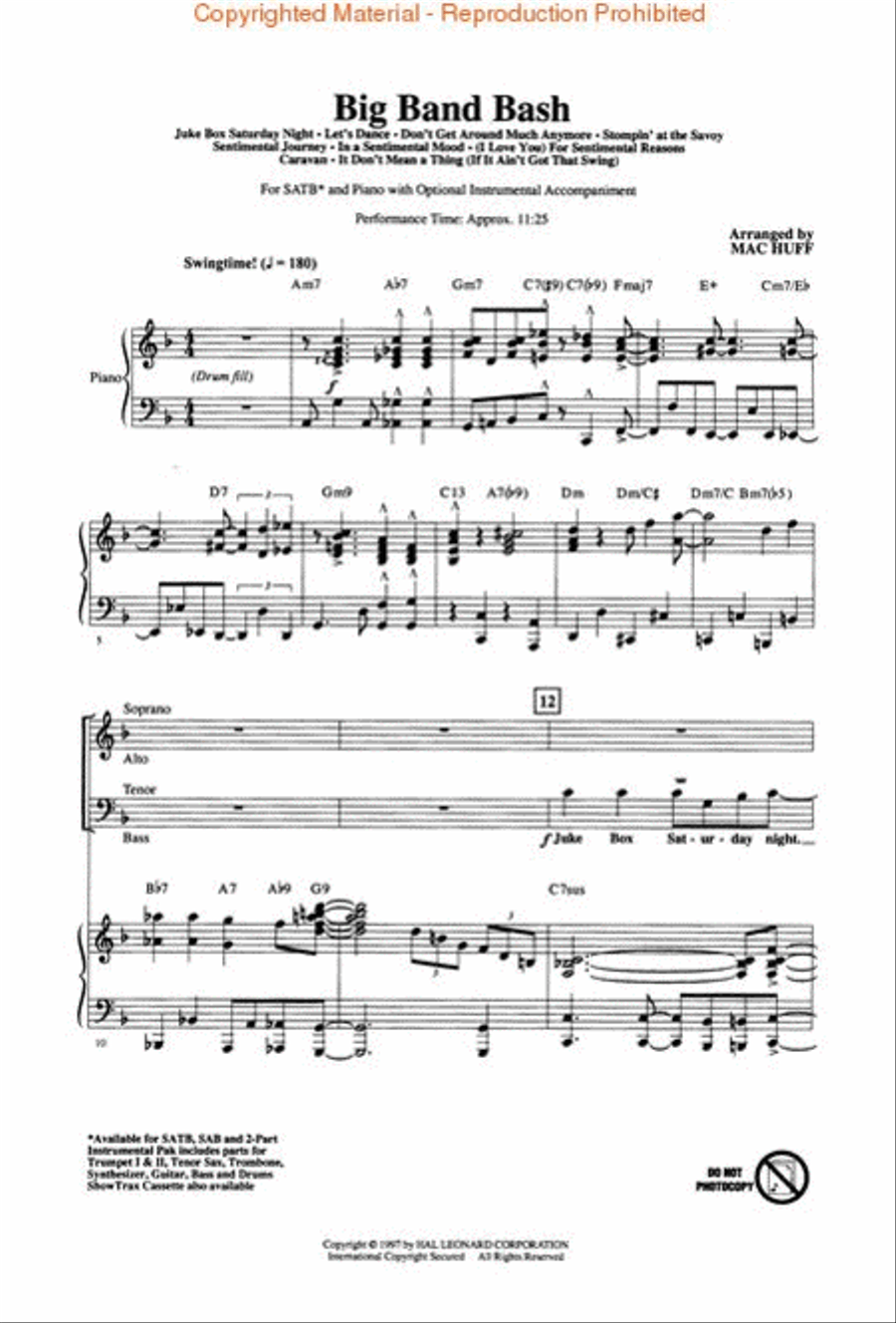 Big Band Bash (Medley) 4-Part scores gallery preview page 2
