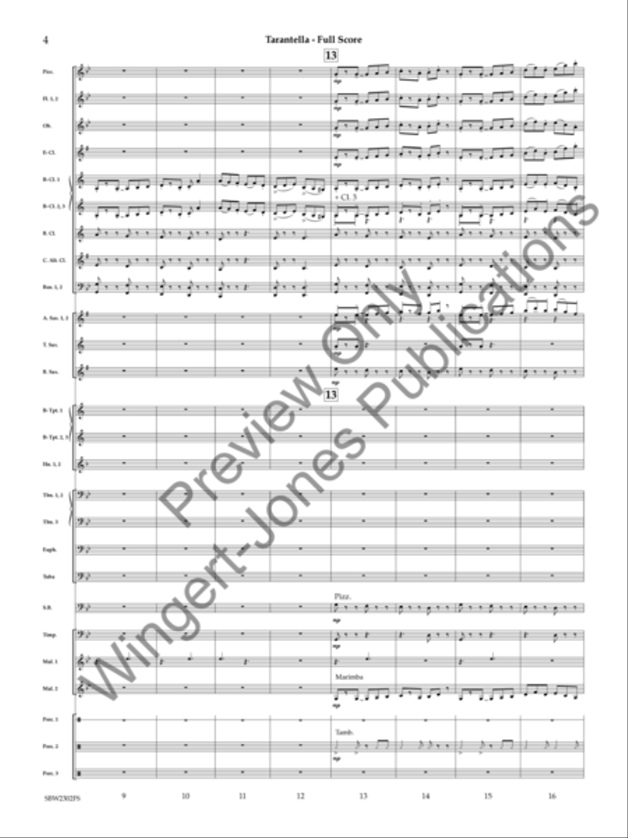 Tarantella Concert Band scores gallery preview page 5