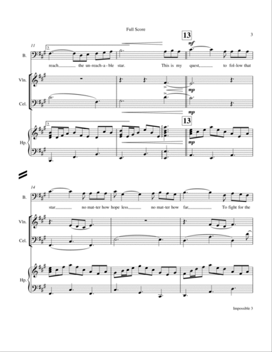 The Impossible Dream Large Ensemble scores gallery preview page 3