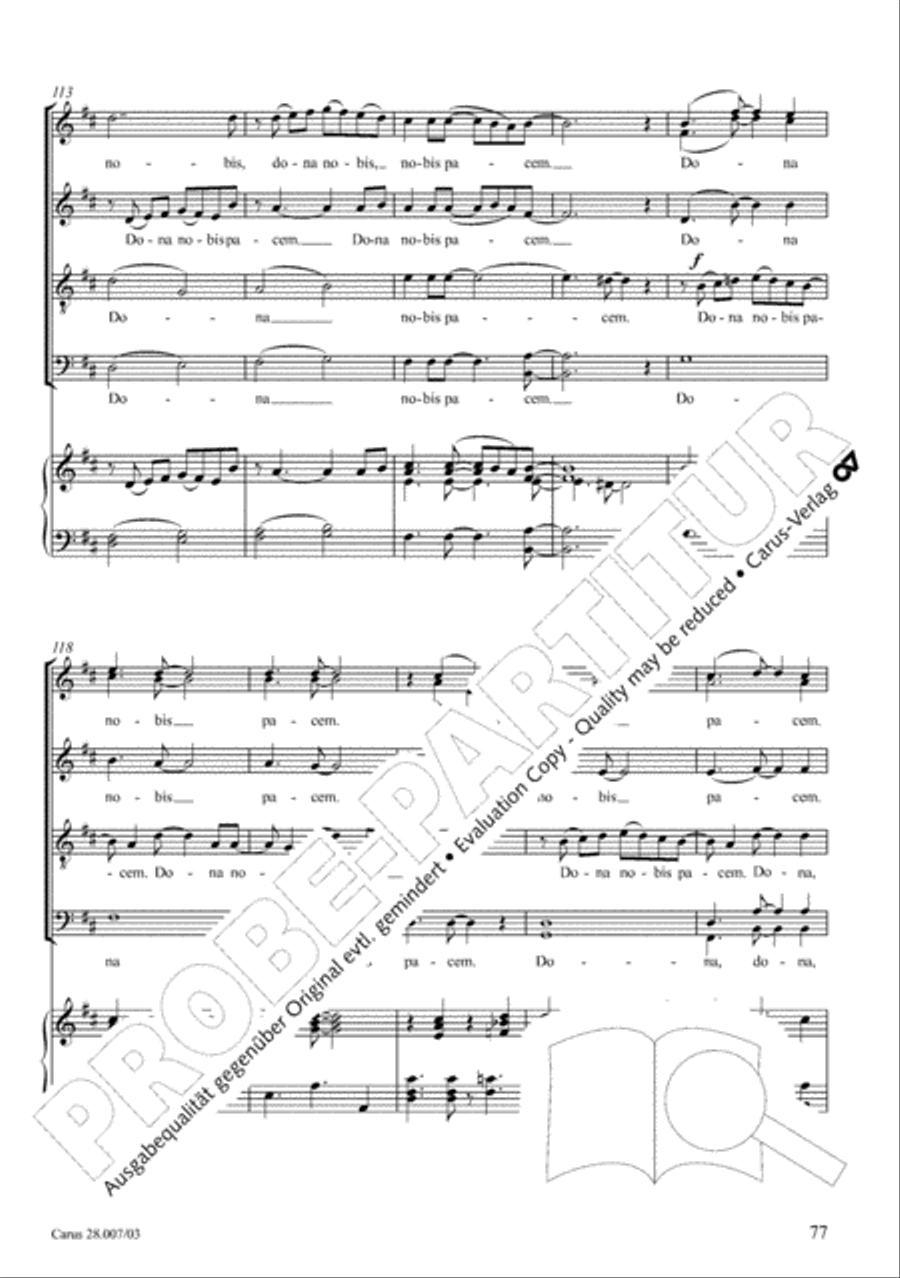 Missa latina 4-Part scores gallery preview page 78