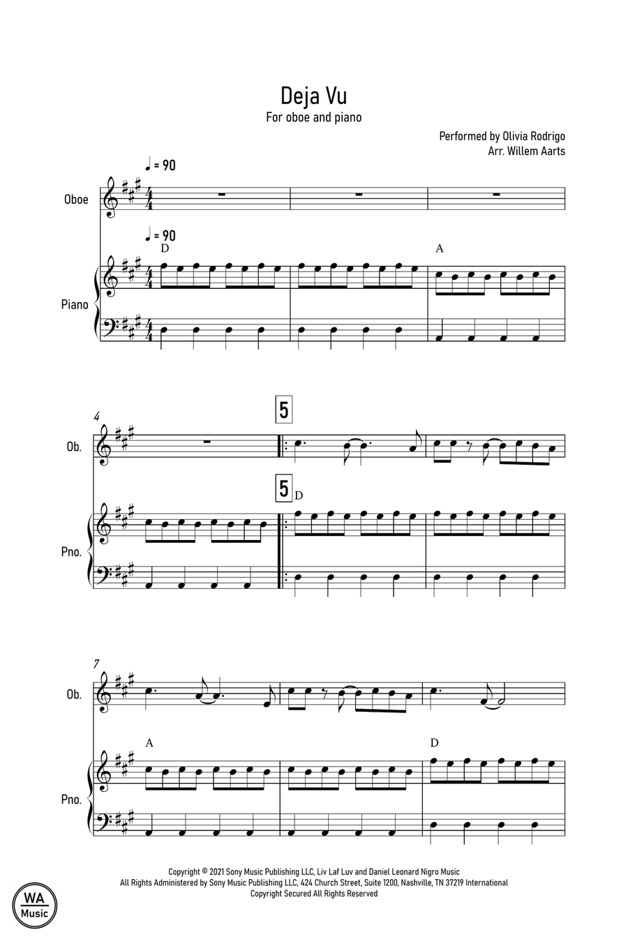 Deja Vu Deja Vu Piano scores gallery preview page 1
