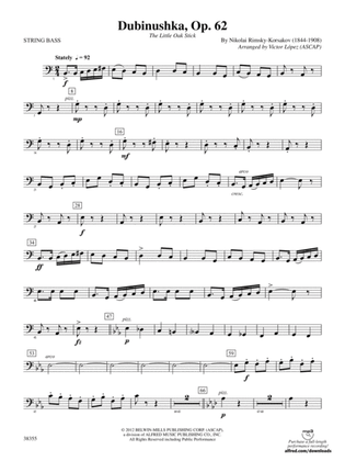 Book cover for Dubinushka, Op. 62: String Bass