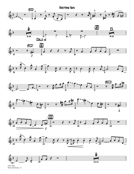 Shiny Stockings (arr. Sammy Nestico) - Baritone Sax