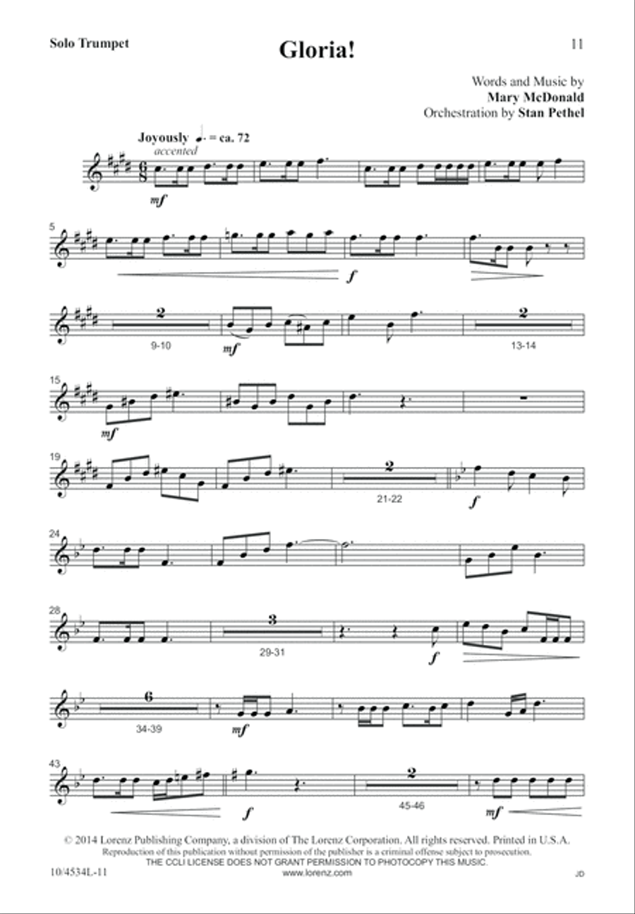 Gloria! 4-Part scores gallery preview page 12