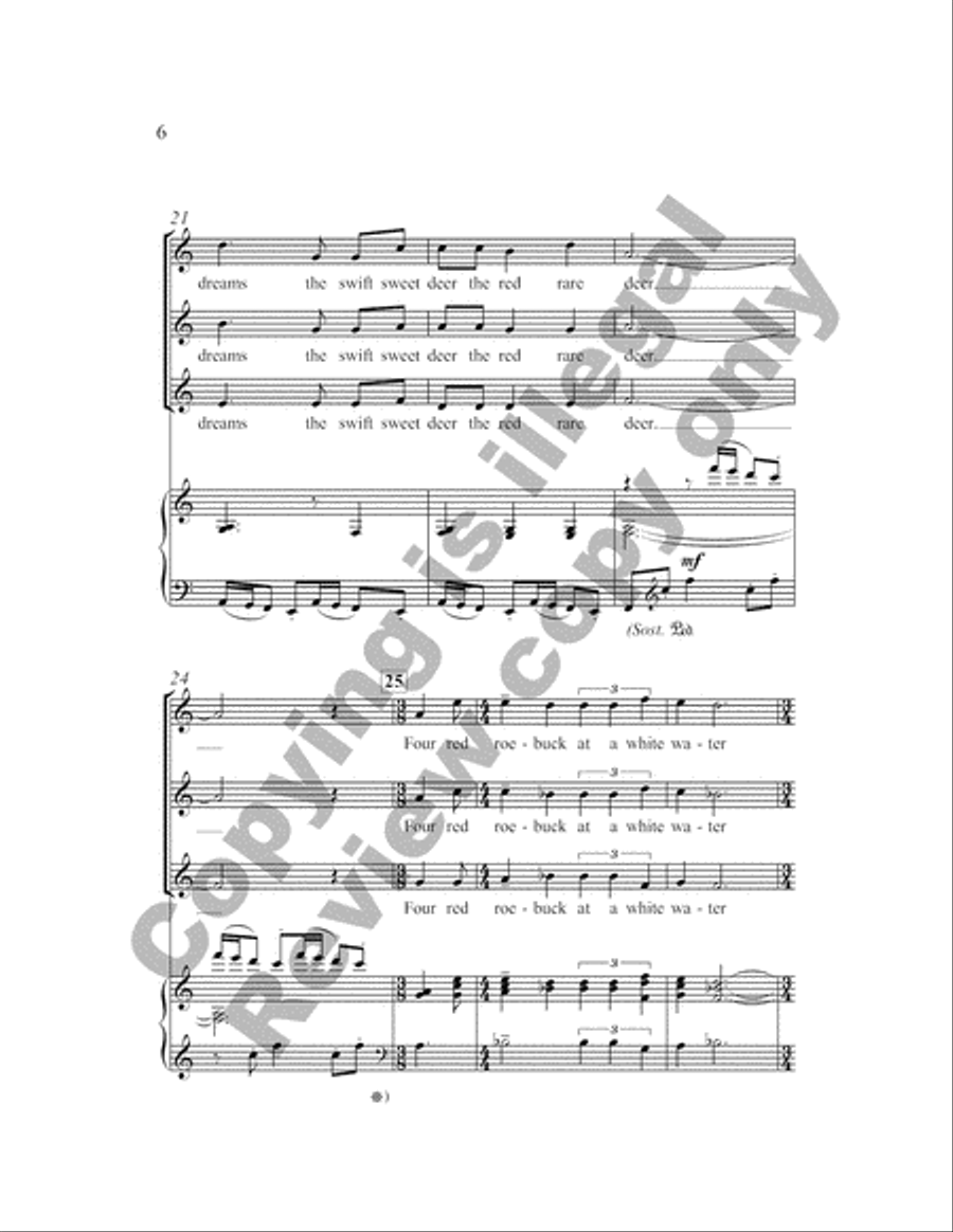earthsongs: 4. All in green went my love riding SSA scores gallery preview page 6