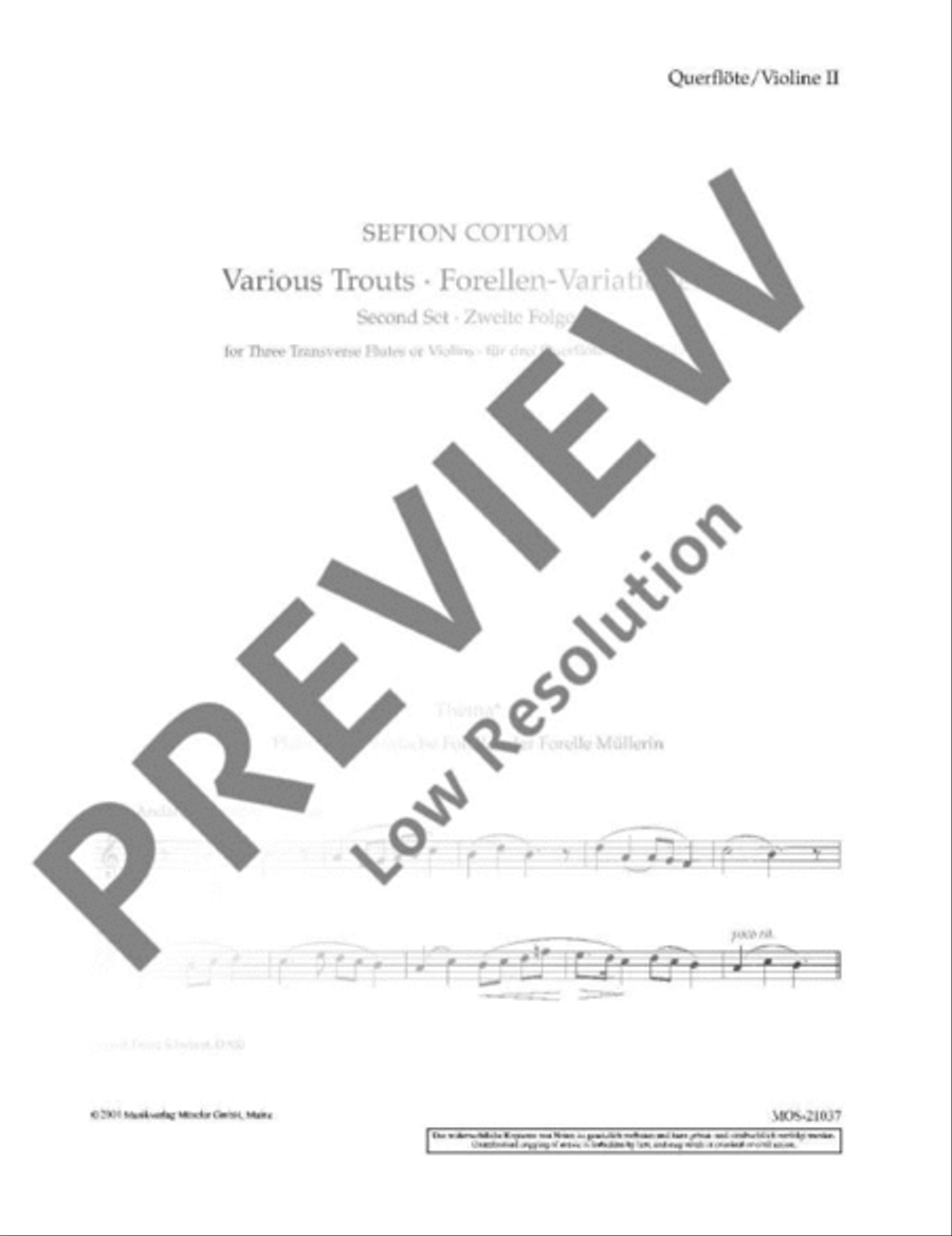 Various Trouts Flute scores gallery preview page 18