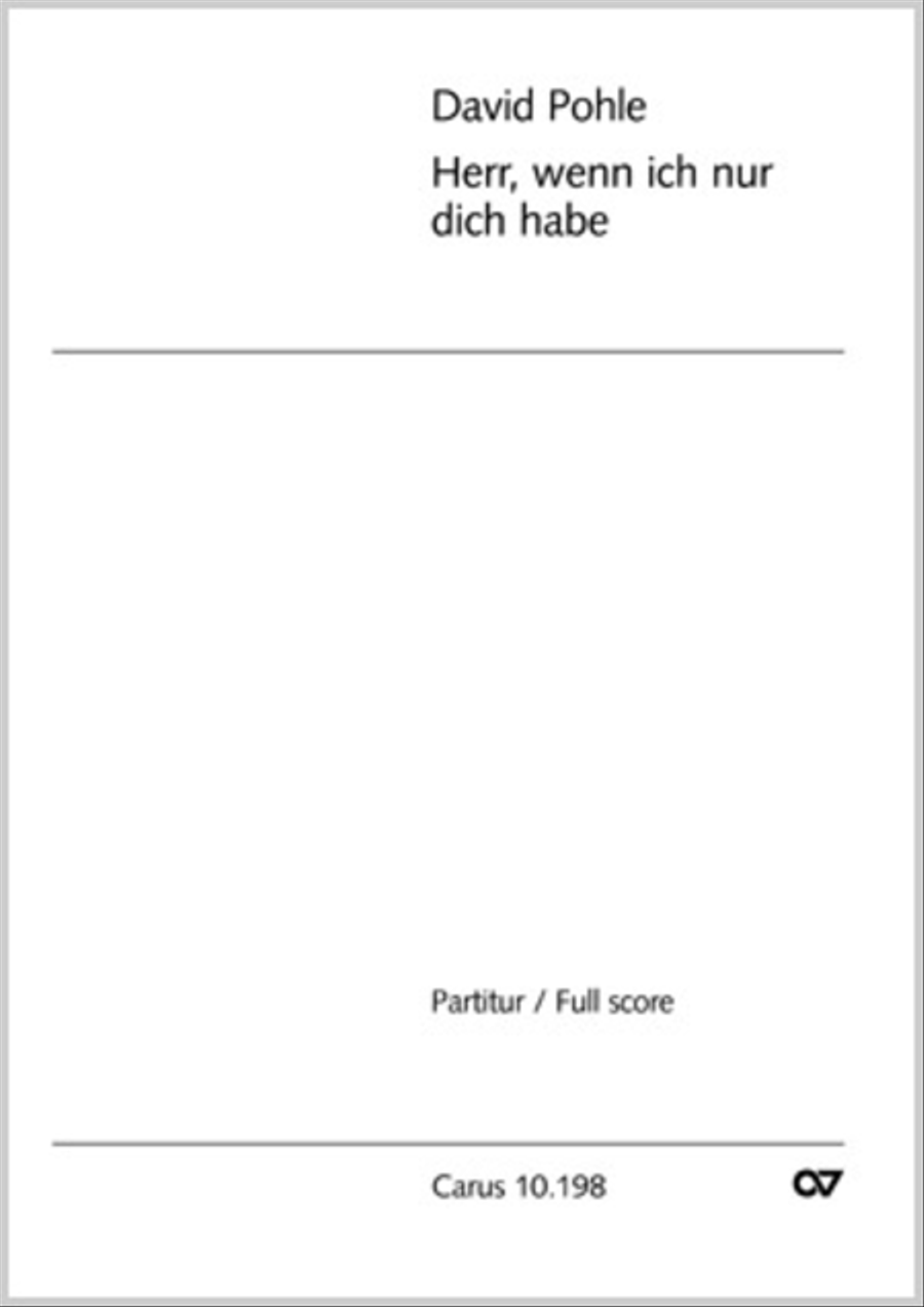Lord, if I have thee only (Herr, wenn ich nur dich habe) Choir scores gallery preview page 1