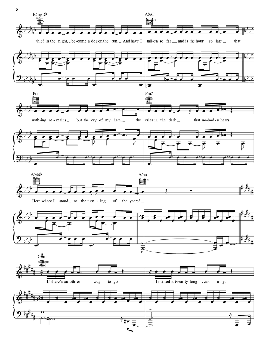 What Have I Done Piano, Vocal, Guitar scores gallery preview page 2