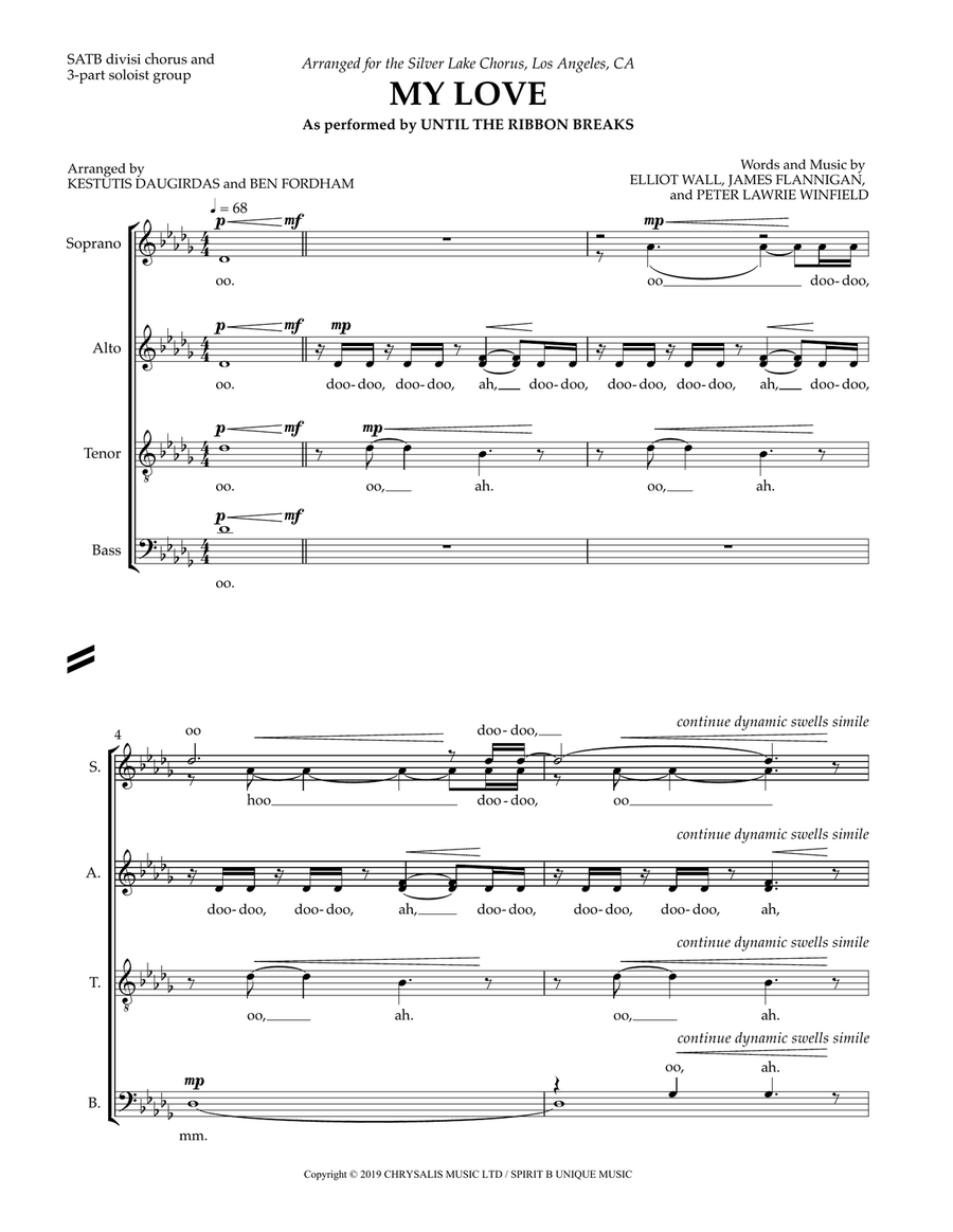My Love Divisi scores gallery preview page 1