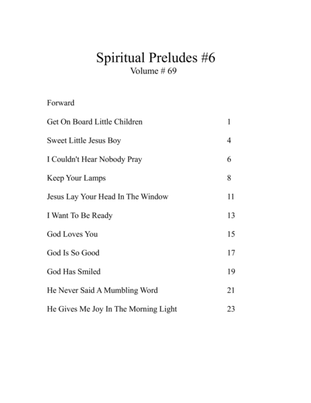 Spiritual Preludes #6 Volume #69 image number null