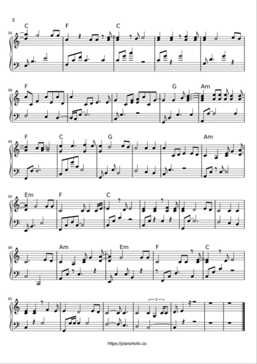 Let It Be Piano Solo scores gallery preview page 2