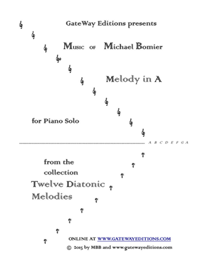 Melody in A Solo from 12 Diatonic Melodies image number null