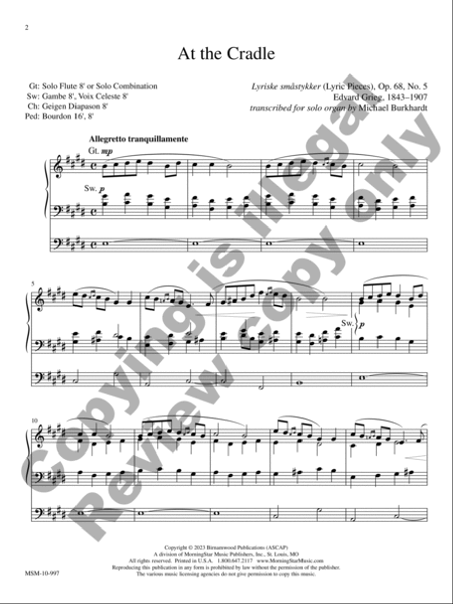 At the Cradle Organ scores gallery preview page 3