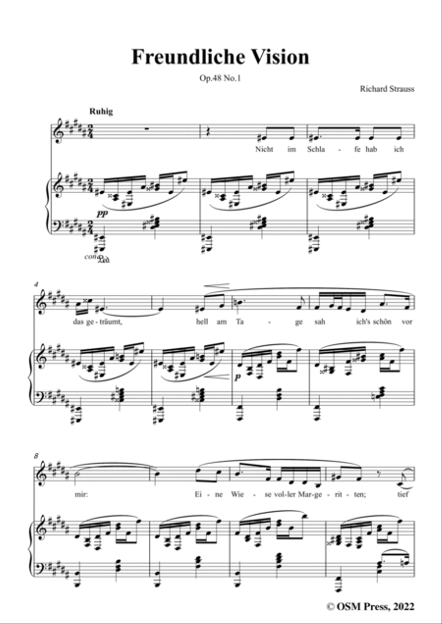 Richard Strauss-Freundliche Vision,in B Major Voice scores gallery preview page 3