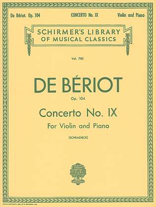 Book cover for Concerto No. 9 in A Minor, Op. 104