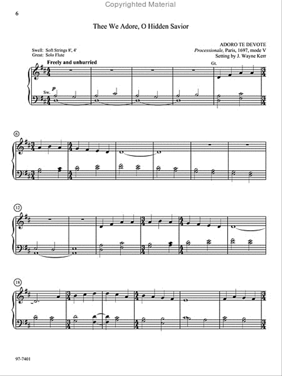 This Wondrous Mystery: Ten Preludes on Communion Hymns for Manuals Organ scores gallery preview page 4