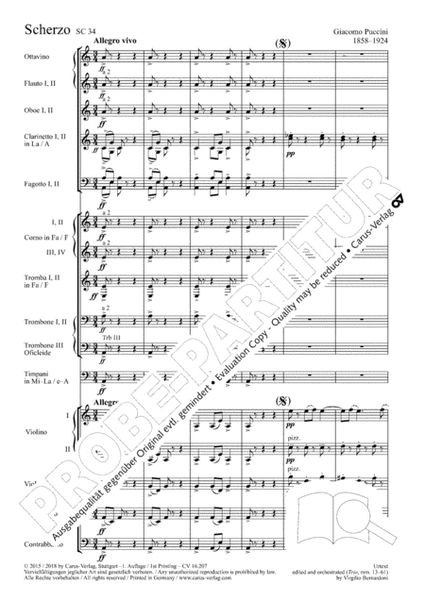 Puccini: Scherzo in A minor / Trio in F major