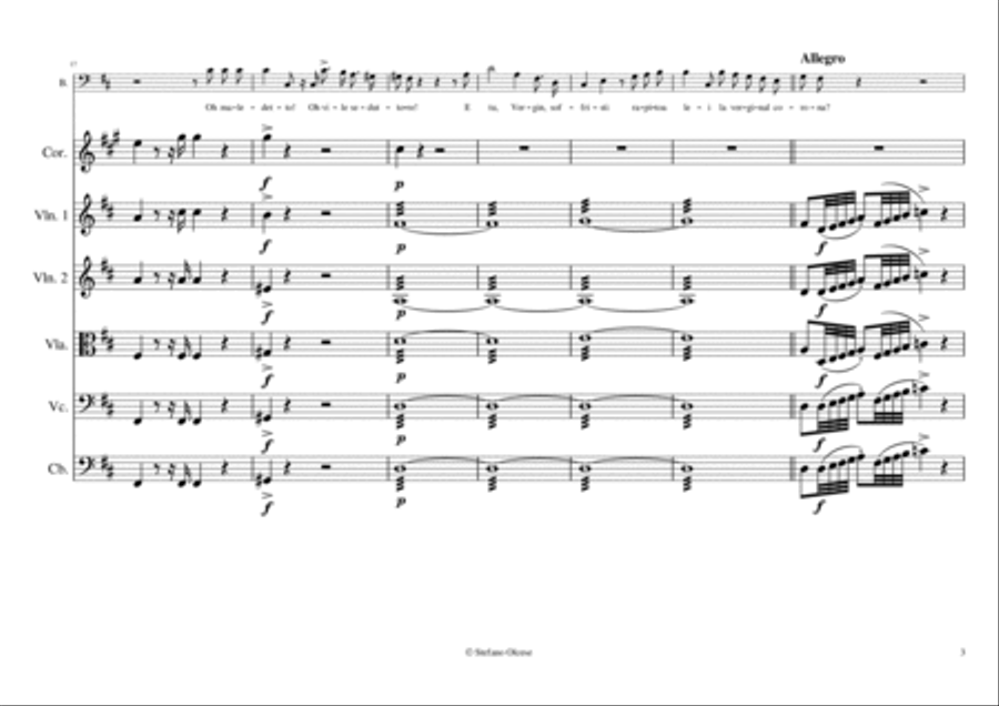 A te l'estremo addio... Il lacerato spirito - Score Only Chamber Music scores gallery preview page 3