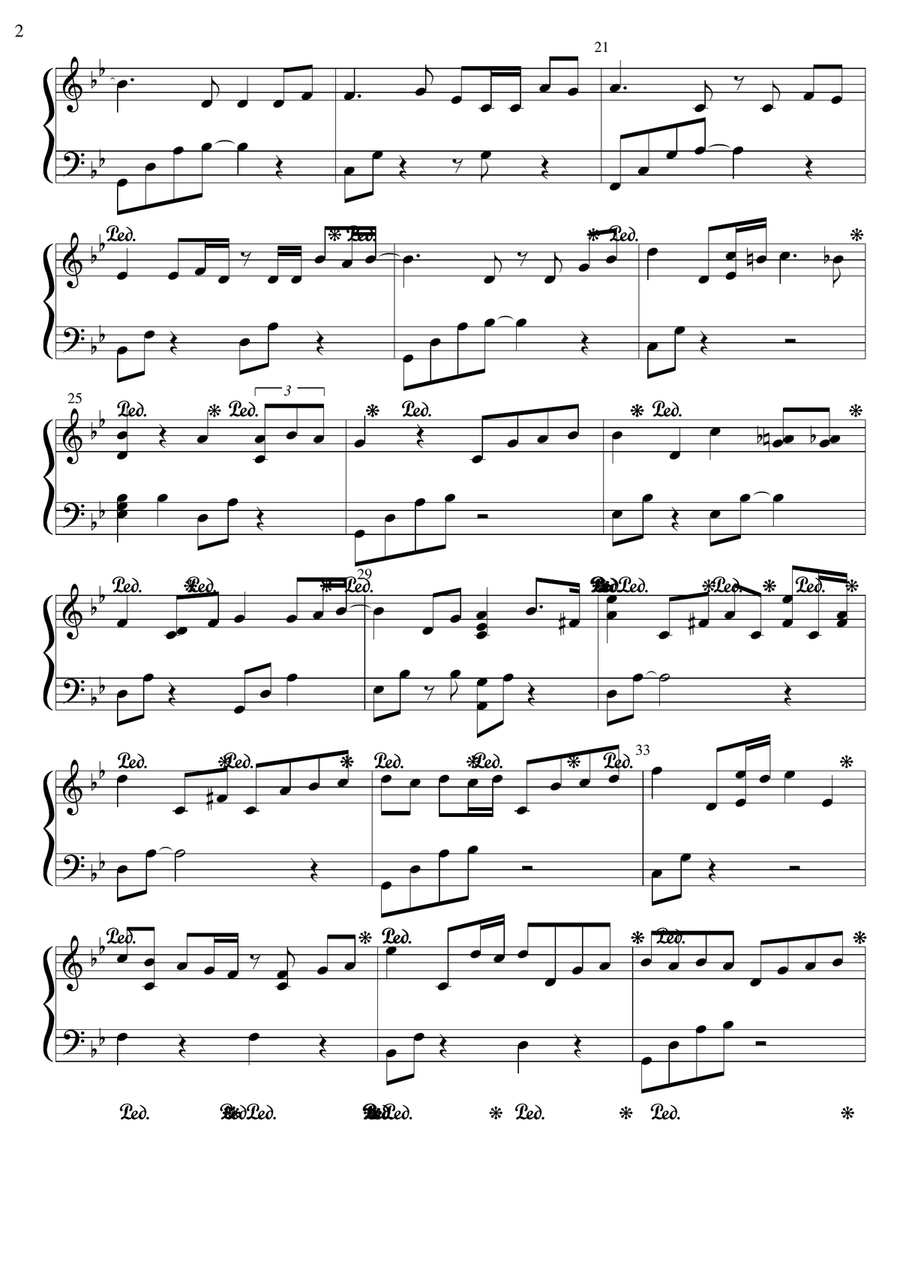 Tình Nồng Tình Nồng Piano Solo scores gallery preview page 2