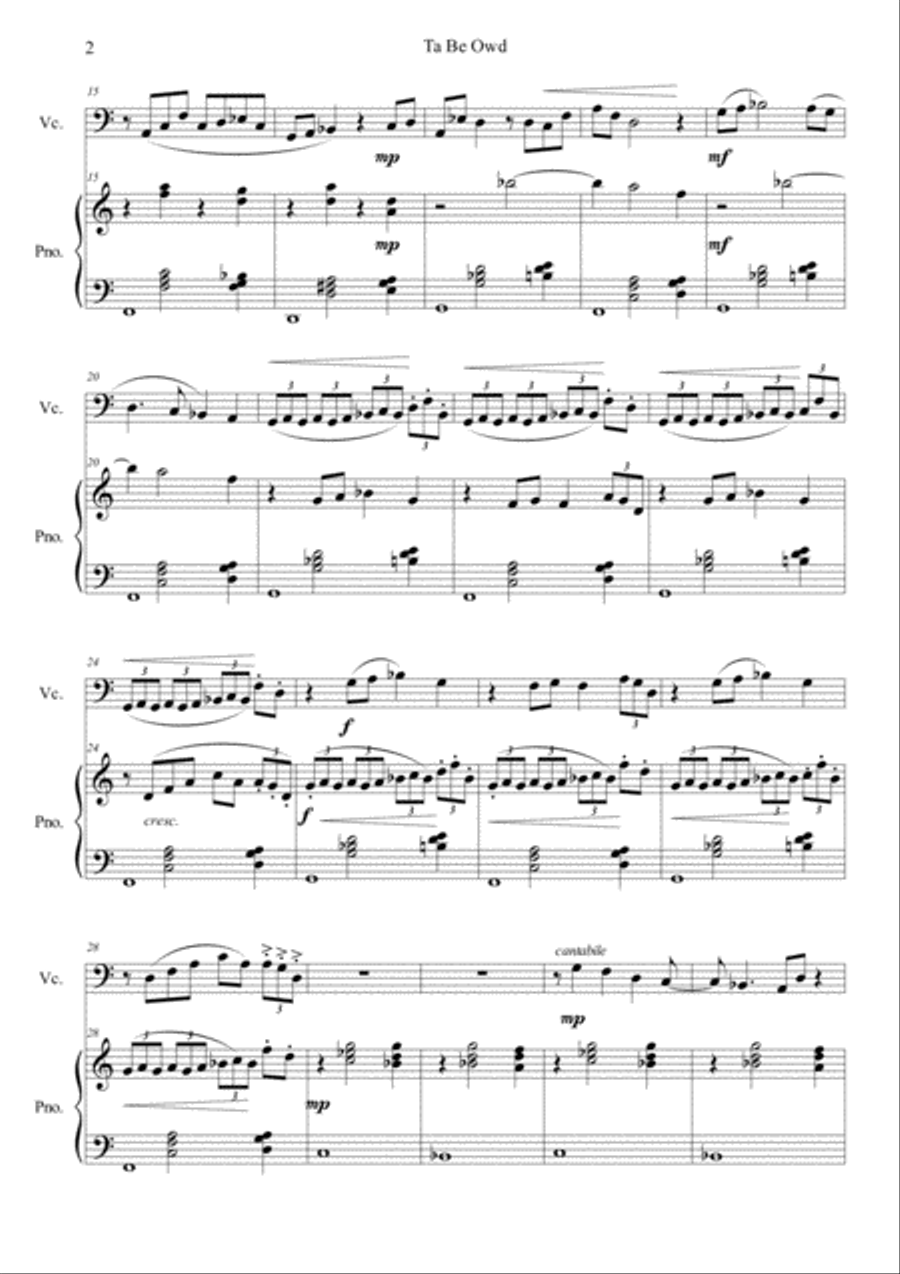 Ta Be Owd (To Be Old) Piano scores gallery preview page 2