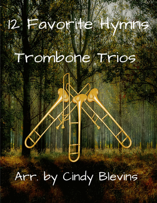 Book cover for 12 Favorite Hymns, for Trombone Trio