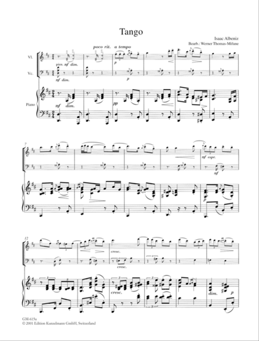 4 Tangos fur Klaviertrio - Band I Piano Trio scores gallery preview page 2