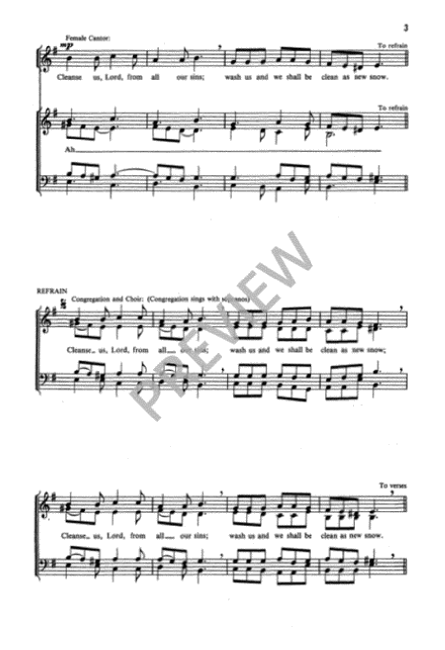 Sprinkling Rite: Cleanse Us, Lord 4-Part scores gallery preview page 4
