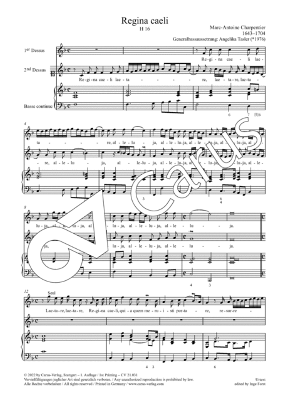 Quatre Antiennes a la Vierge pour deux dessus Soprano Voice scores gallery preview page 7