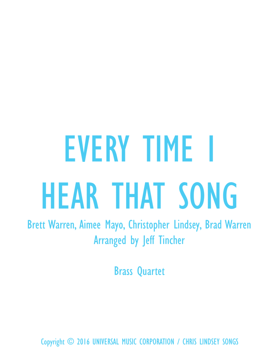 Every Time I Hear That Song Brass Ensemble scores gallery preview page 1