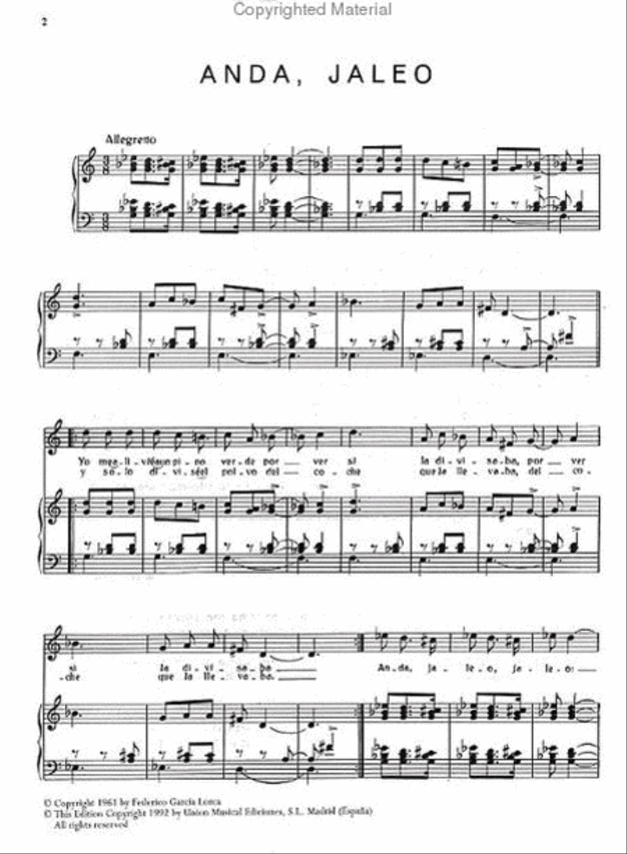 Canciones Espanolas Antiguas (Canto Y Piano) Voice scores gallery preview page 2