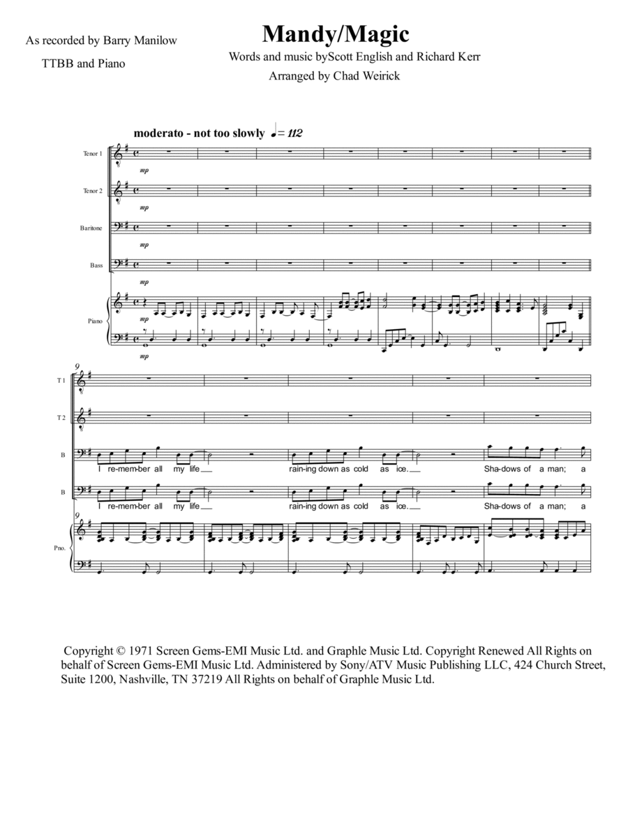 Mandy Mandy TTBB scores gallery preview page 1