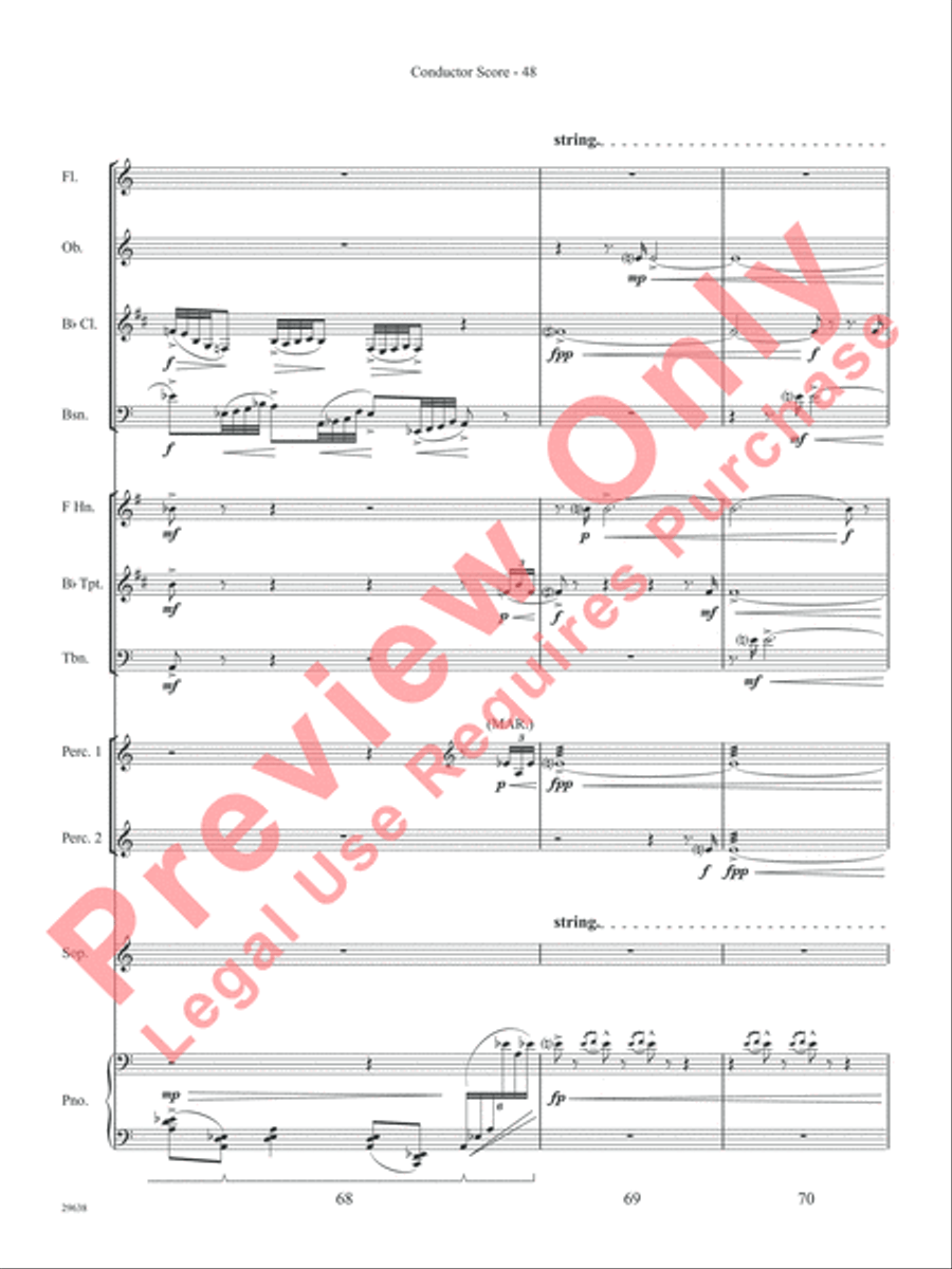 Three Spanish Songs (for Soprano and Wind Ensemble) Concert Band scores gallery preview page 53