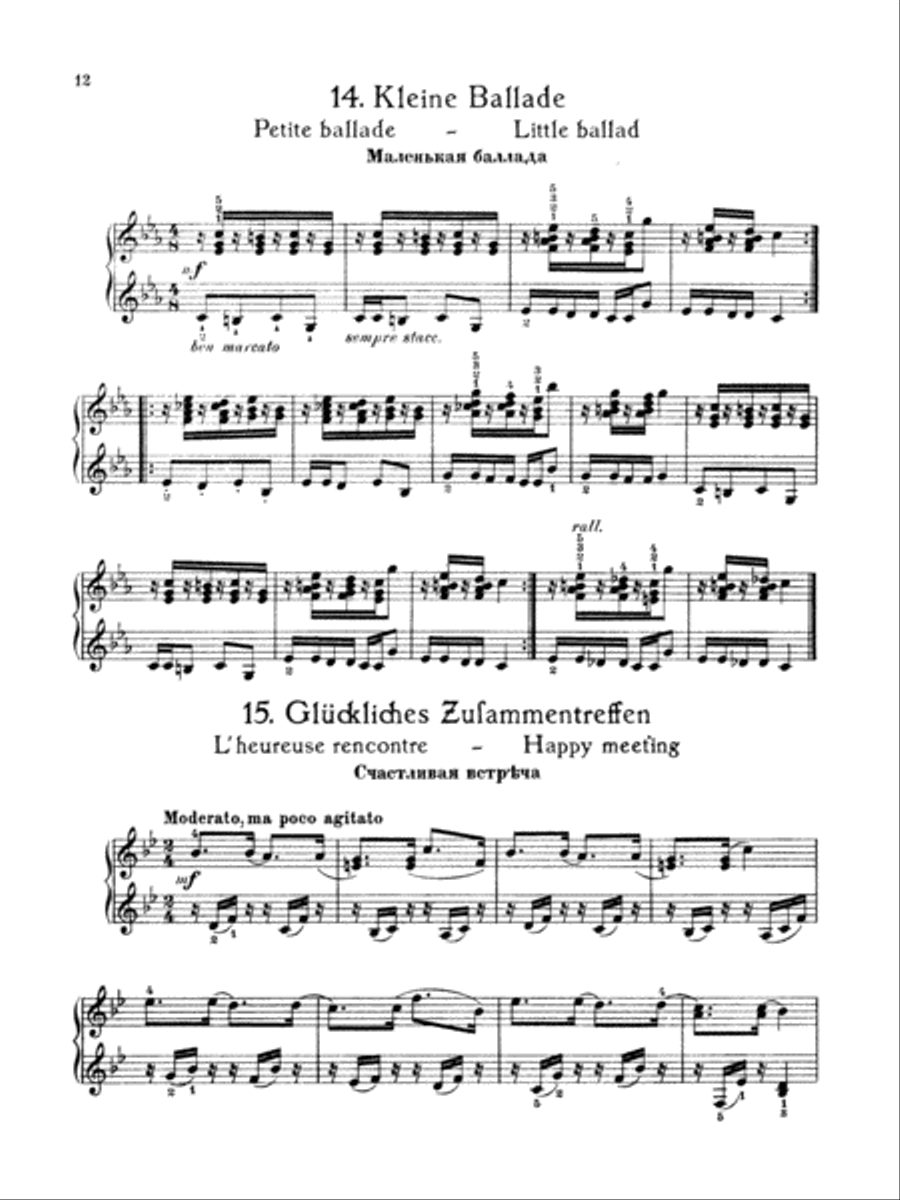 Gretchaninoff: Grandfather's Book, Op. 119 Piano Solo scores gallery preview page 1