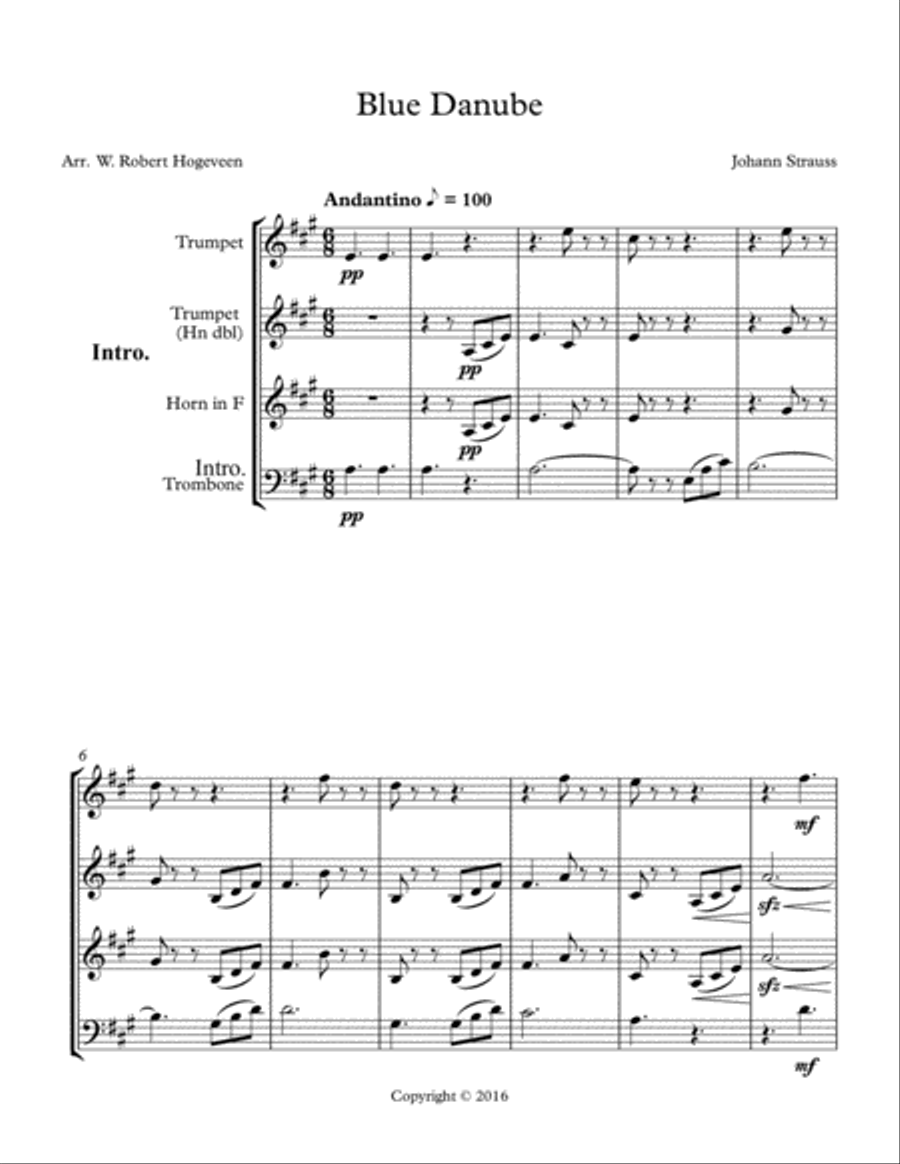 Blue Danube Blue Danube Brass Ensemble scores gallery preview page 2