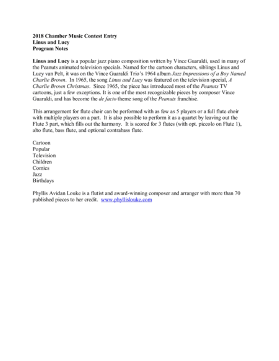Linus And Lucy Woodwind Ensemble scores gallery preview page 2