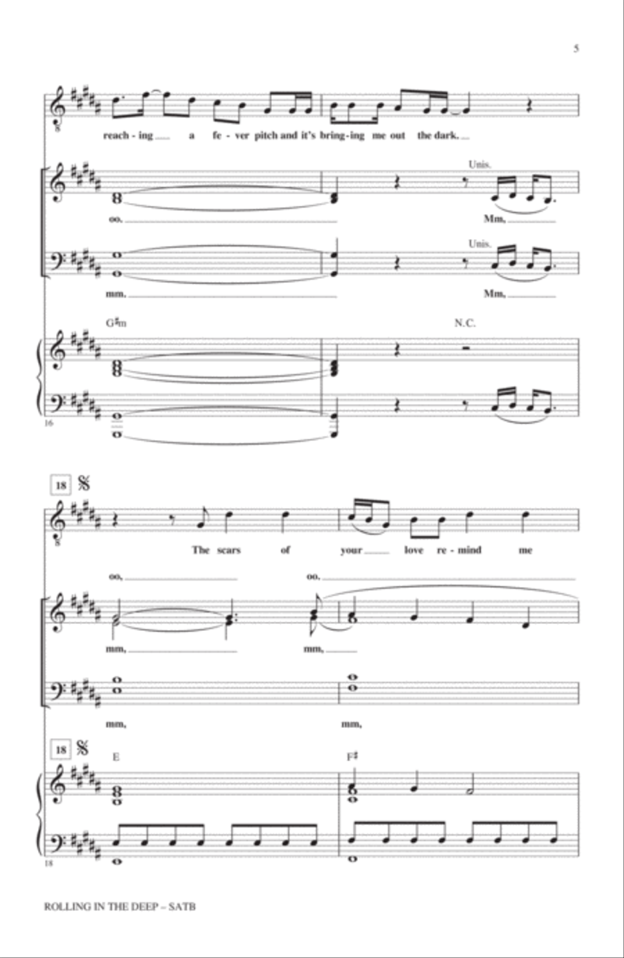 Rolling In The Deep 4-Part scores gallery preview page 4