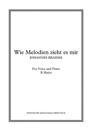 Book cover for Wie Melodien zieht es mir (B Major)