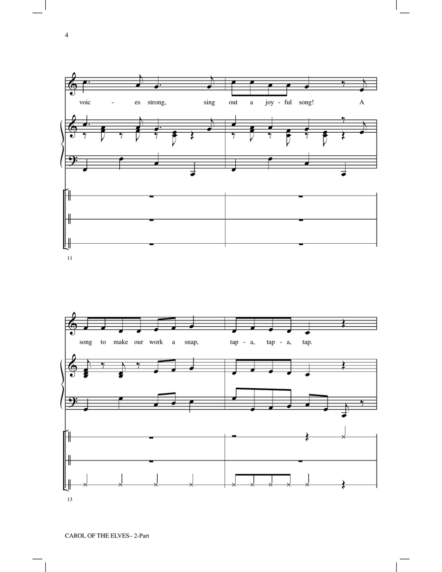 Carol Of The Elves Carol Of The Elves 2-Part scores gallery preview page 3