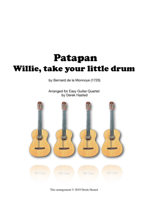Patapan - Carol for easy guitar quartet