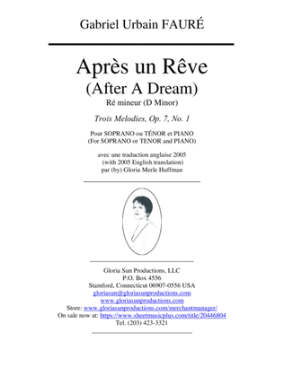 Apres un Reve, D min., p/voc, new English w/ French, Tuscan