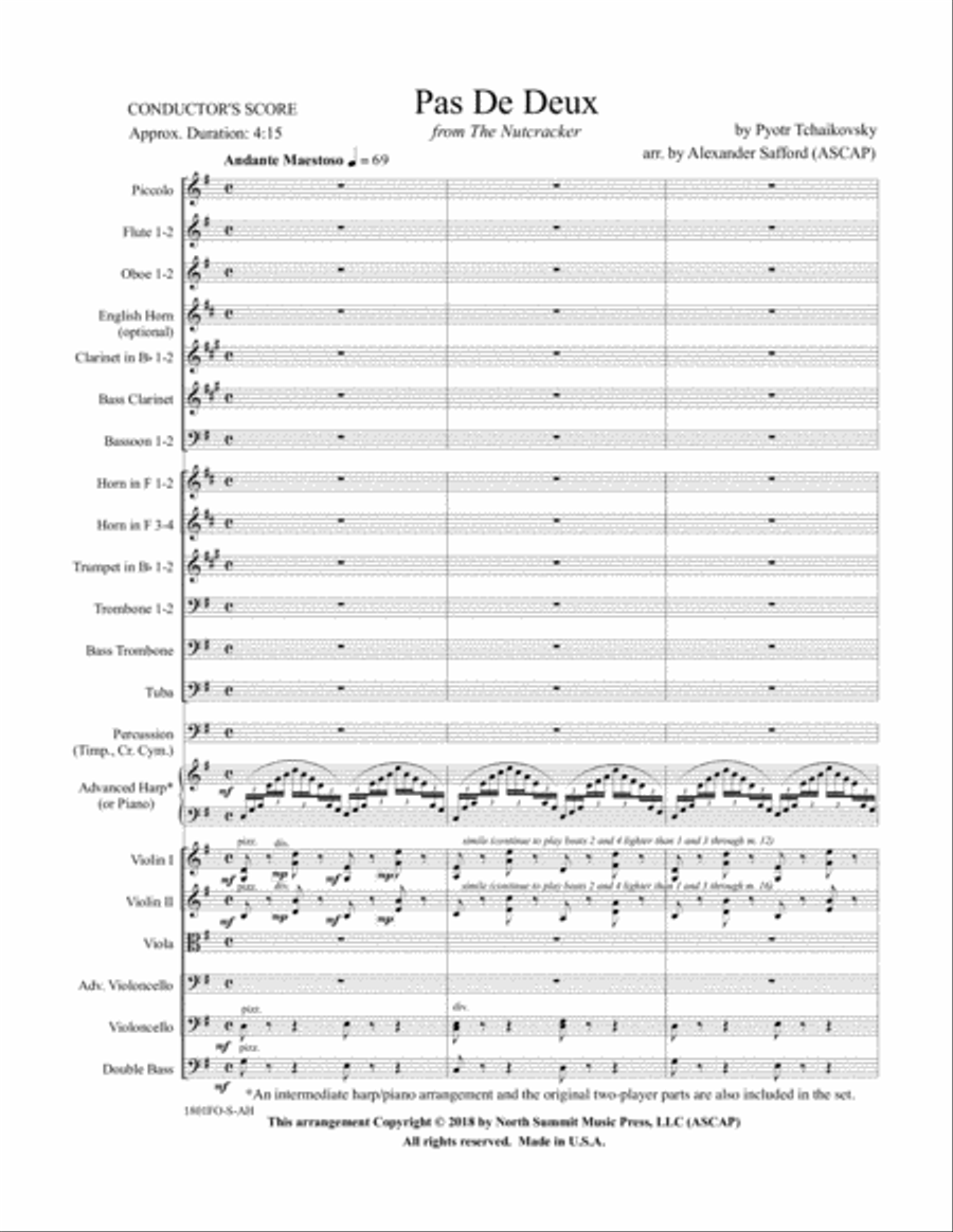 Pas de Deux from the Nutcracker Score and Parts Full Orchestra scores gallery preview page 5