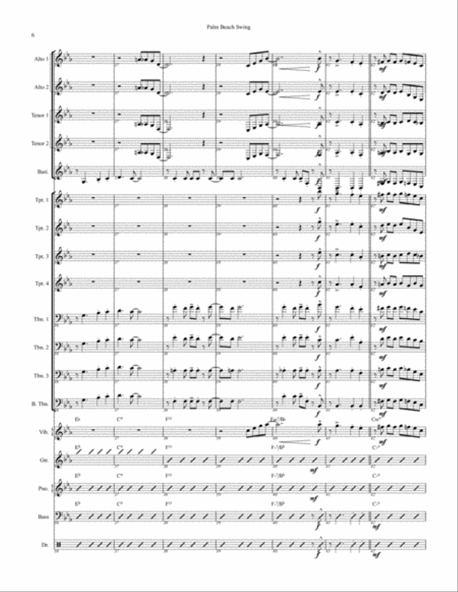 Palm Beach Swing Jazz Ensemble scores gallery preview page 6