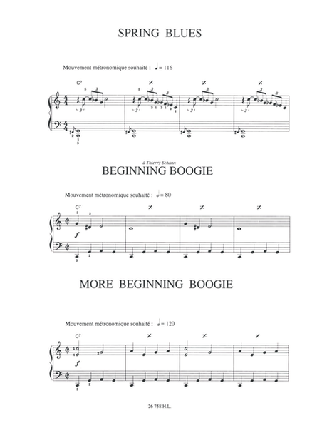 Mes premiers pas - Blues and Boogie - Volume 1 by Thierry Masson Easy Piano - Sheet Music