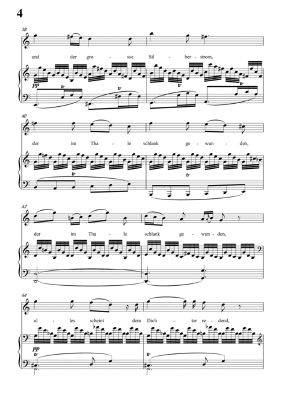 Schubert-Abendröth in C for Vocal and Piano Voice scores gallery preview page 5